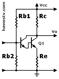 Schematic: Darlington circuit