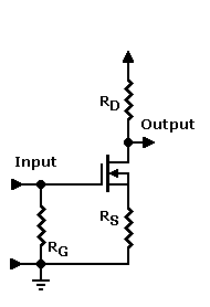 Schematic with resistor labels; on mouseover: schematic with voltage labels
