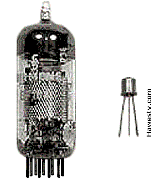 Photo:  
       Tube and transistor