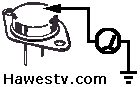 Art: Where to place voltmeter leads on TO-3 power transistor