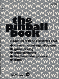 Cover for "Pinball 
         Book," general manual for System 8 & 9 games, including generic schematics. click for Lasercue
         pinball, 1984