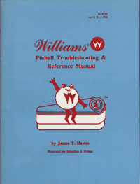 Cover 
       for "Pinball Troubleshooting & Reference Manual," general manual for System 7 through 11 games:
       Includes theory of operation, mechanical & electronic troubleshooting, glossary, etc. Mouse over
       for Barracora instructions.