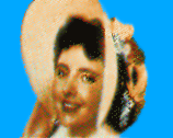 Photo: Two-color screen shot of woman