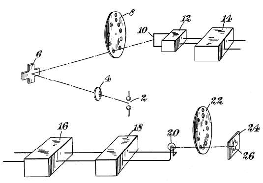 Patent drawing: Baird's 
       block diagram of noctovisor