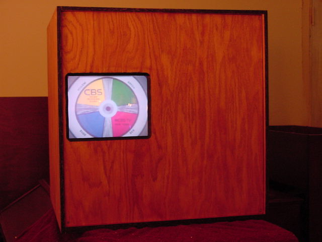 Cliff Benham's NTSC color converter
   displays a CBS color system test pattern.
