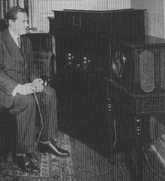Photo: Alexanderson and first TV (mechanical).