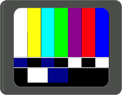 Farbfernseher: TV displaying color bars