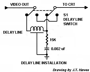 Farbfernsehen: Col-R-Tel schematic for installing the
           custom delay line