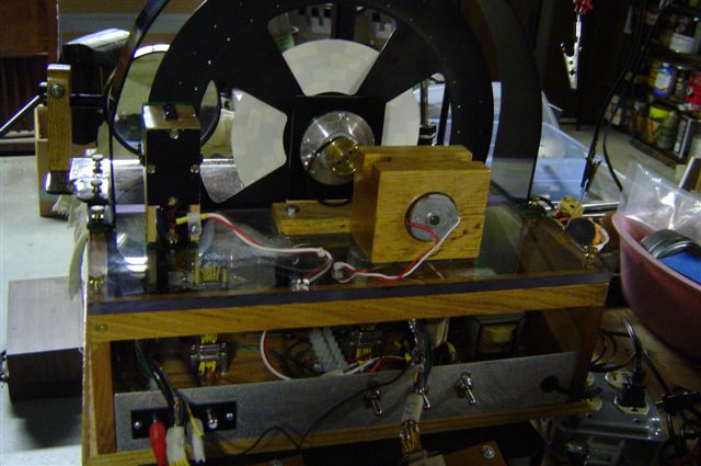 Photos of Tom Maciolek's homemade, mechanical TV scanner