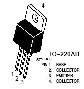 Technical drawing: TO-220 package